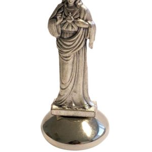 Statue métal- Sacré-Coeur de Jésus 5cm