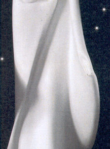 Vierge à l'enfant sur socle-porcelaine- 54cm