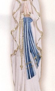 Vierge de Lourdes 30 cm polychrome - résine peinte main