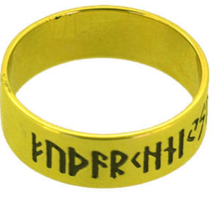 Bague en Plaqué Or Taille 50 - ANNEAU RUNIQUE
