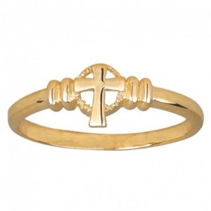 Bague en Plaqué Or Taille 68 - CROIX CELTE