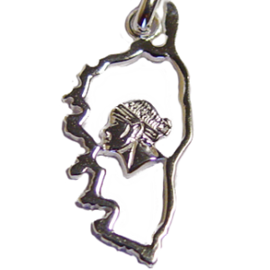 Pendentif en Argent 925 - CARTE CORSE EVIDEE