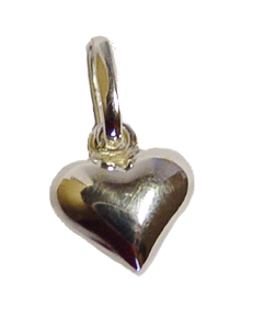 Pendentif en Argent 925 - COEUR Bombé