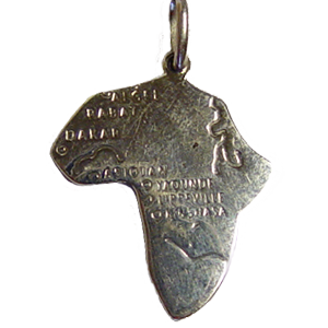 Pendentif en Argent 925 - CARTE AFRIQUE