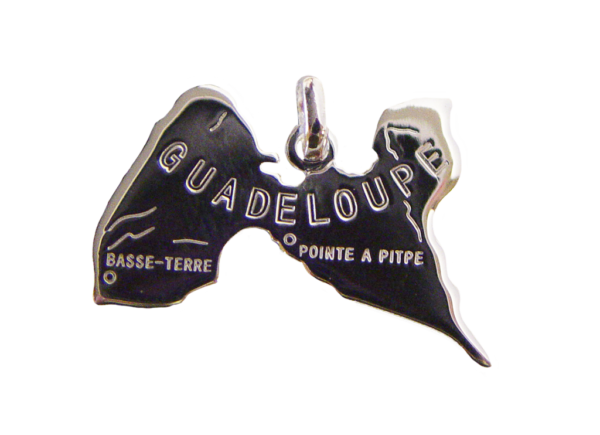 Pendentif en Argent 925 - CARTE GUADELOUPE