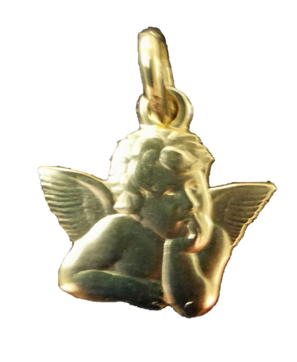 Pendentif en Plaqué Or - ANGE RAPHAEL DECOUPE 13mm