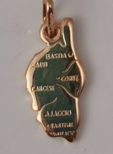 Pendentif en Plaqué Or - CARTE CORSE