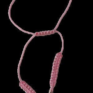 Bracelet Tressé avec Croix Rose