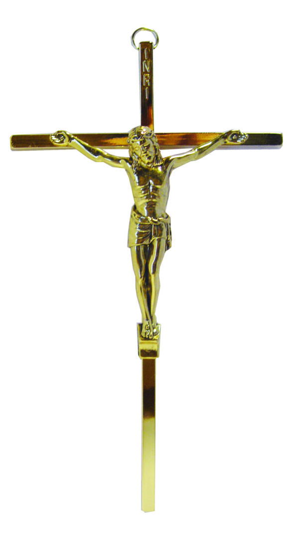 Crucifix en Métal 20cm - DORE