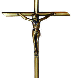 Crucifix sur Pied 12cm - Bronze