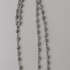 Chapelet Perles Acrylique 8mm Sur Chaine en Acier +Fermoir - LUMINEUX