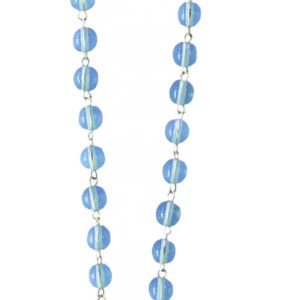 Chapelet Perles Plastique Sur Chaine Argentée -SAINT JOSEPH