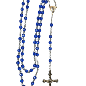 Chapelet Perles en Verre Sur Chaine Argentée - SAPHIR