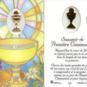 Carte-prière avec insertion VITRAIL- COMMUNION