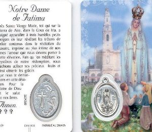 Carte-prière avec insertion VIERGE DE FATIMA -italien-100e anniversai