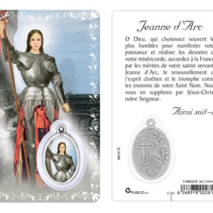 Carte-prière avec insertion- JEANNE D'ARC