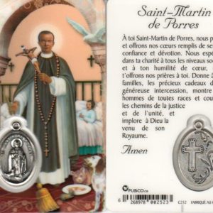 Carte-prière avec insertion ST MARTIN DE PORRES