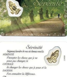 Carte-prière avec insertion ST ANTOINE-anglais