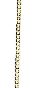 Collier 50cm en Plaqué Or - GOURMETTE LIMEE