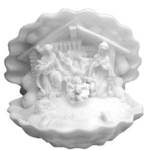 Crêche en Albâtre 7cm Blanche