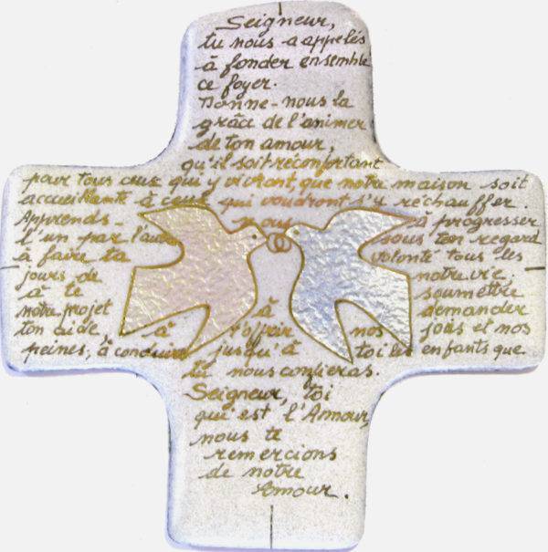 Mariage et Tx or 9,8X9,8cm - EMAUX DU LIBAN