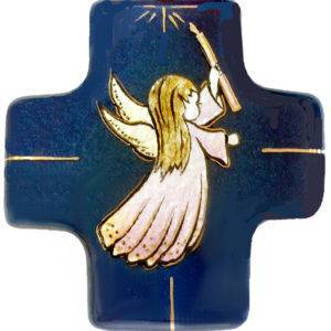 Angelot F bleu 7,7X8cm - EMAUX DU LIBAN