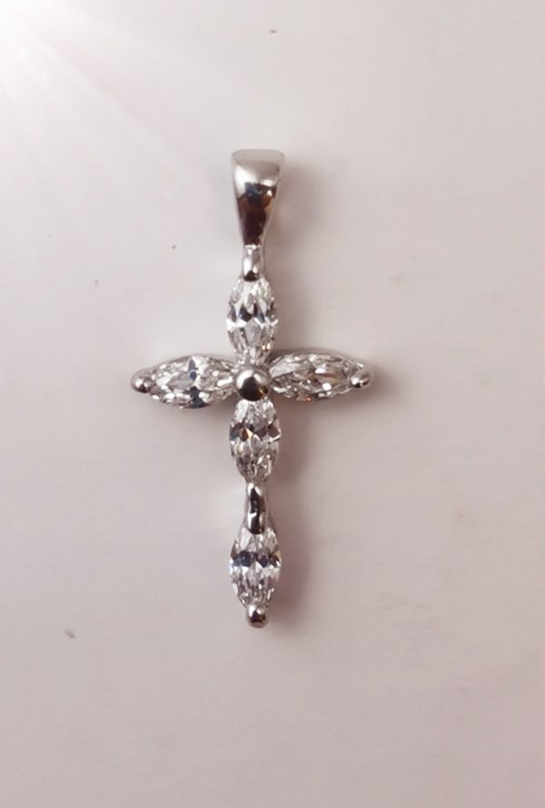 Croix en Argent 925 20mm - STRASS