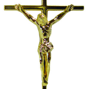 Crucifix en Métal Doré 10,5cm