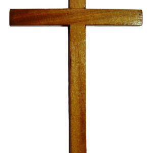 Croix en Bois 23cm - MARRON ROUGE