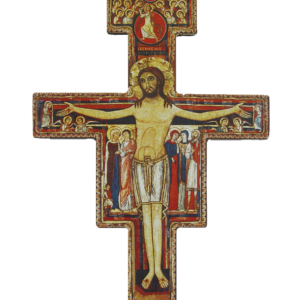 Croix de Saint Damien en Bois 14,5cm