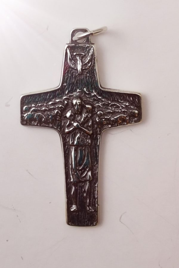 Croix en Argent 925  40mm CHRIST BON PASTEUR