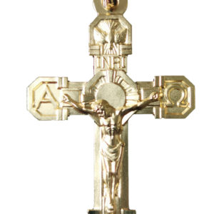 Croix en Plaqué Or 33x50mm - PASCALE