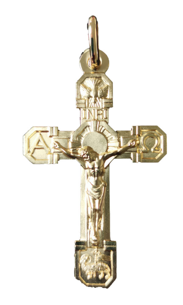 Croix en Plaqué Or 33x50mm - PASCALE