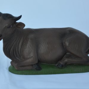 Boeuf plâtre polychrome Crèche  30cm