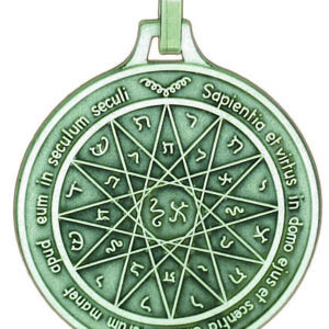 Médaille 30mm en Métal Argenté - PENTACLE MERCURE