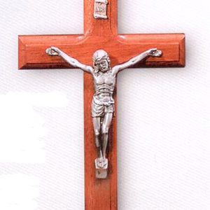 Crucifix 15cm BOIS christ métal