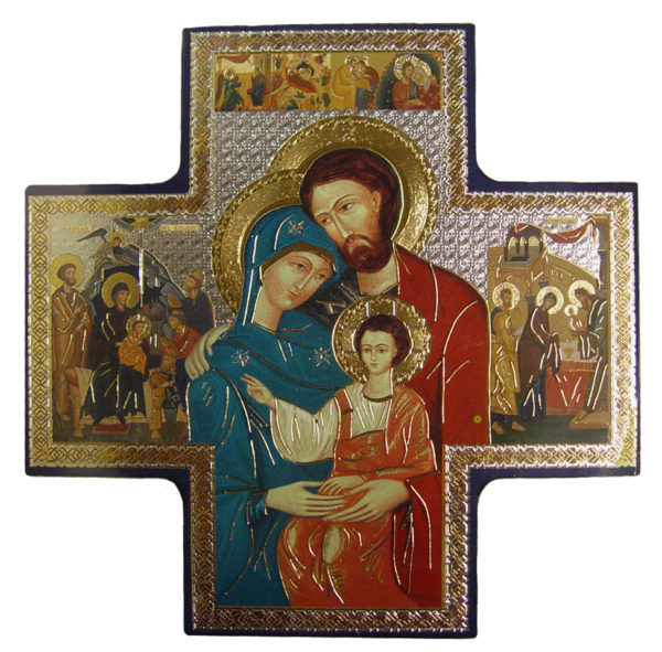 Croix Icône 15x15cm - Ste Famille