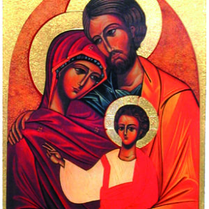 Icône plate 10,5*13,5cm- SAINTE FAMILLE