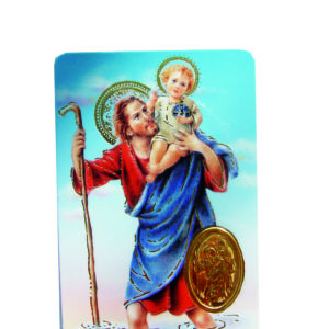 Carte Plastifiée + Poinçon + Prière 55x85cm - CHRISTOPHE