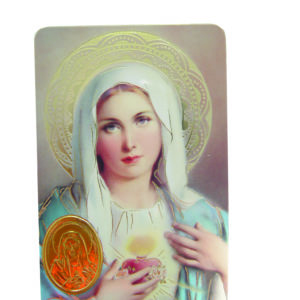 Carte Plastifiée + Poinçon + Prière 55x85cm - COEUR IMMACULÉ DE MARIE