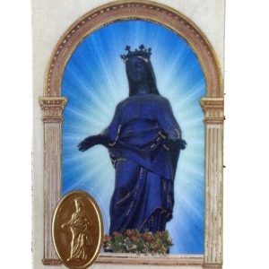 Carte Plastifiée + Poinçon + Prière 55x85cm - VIERGE NOIRE