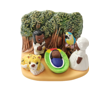 CRECHE en céramique BLOC 8x7cm- BRESIL