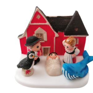 CRECHE en céramique BLOC 8x7cm- ISLANDE