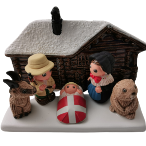 CRECHE en céramique BLOC 8x7cm- ALPES