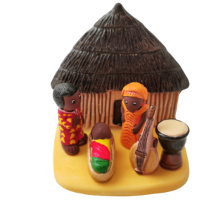 CRECHE en céramique BLOC 8x7cm- CAMEROUN