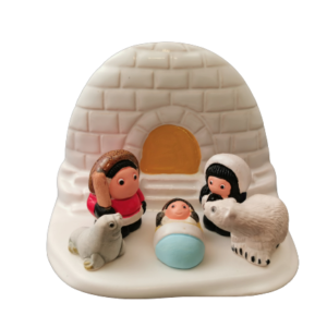 CRECHE en céramique BLOC 8x7cm- GROËNLAND