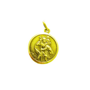 Médaille 14mm en Plaqué Or  - SAINT CHRISTOPHE