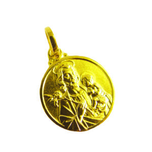 Médaille 14mm en Plaqué Or  - JOSEPH