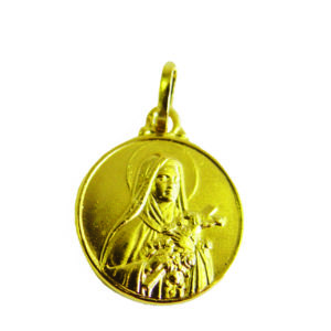 Médaille 14mm en Plaqué Or  - THERESE
