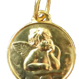 Médaille 16mm en Plaqué Or  - ANGE